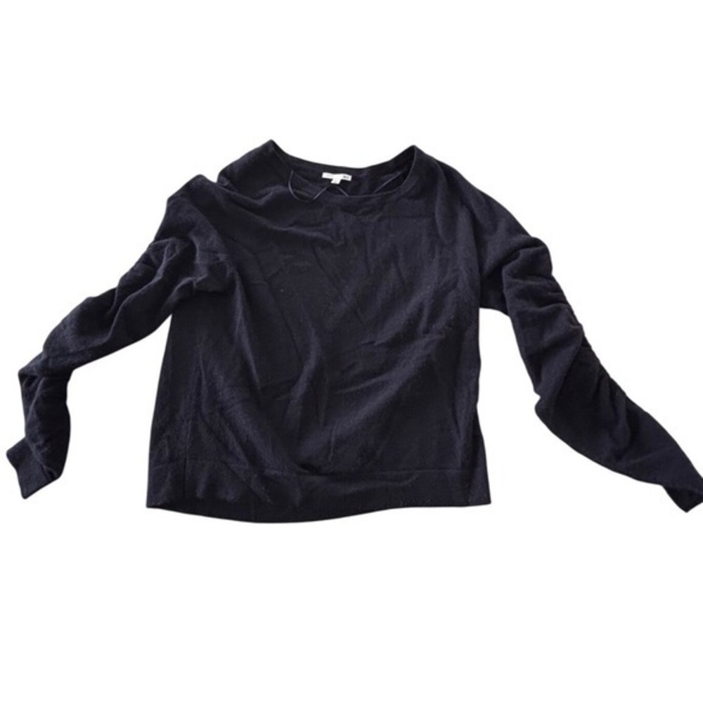 ROI Womens 100% Cashmere Crew Neck Long Sleeve Sweater Black Size Medium‎